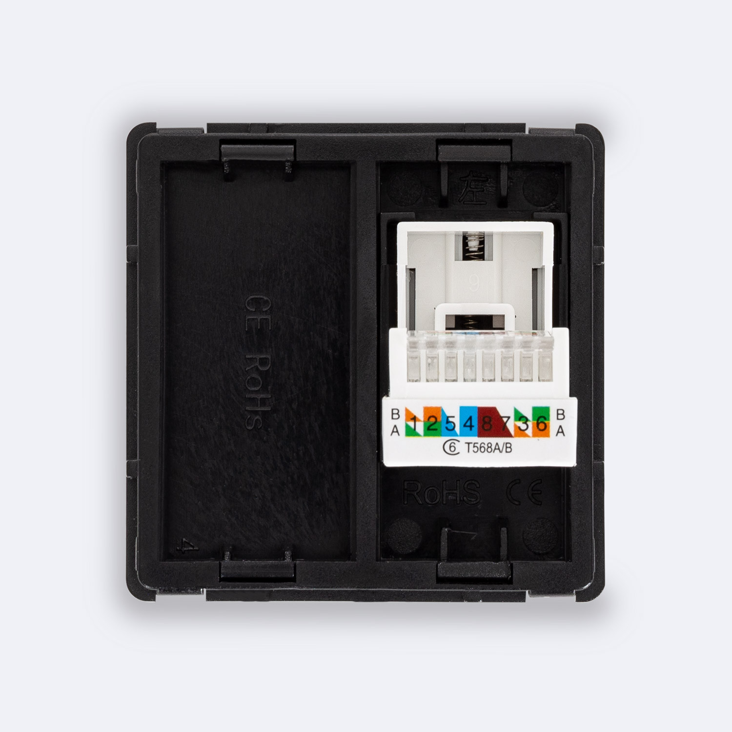 Contact doos RJ45 CAT 6 + Blindekap Modern Ledkia