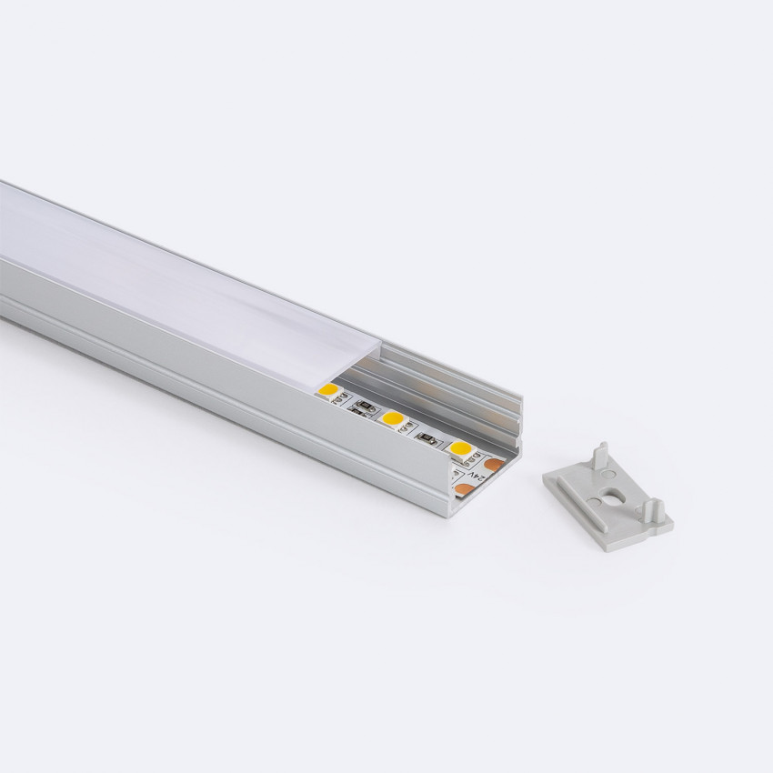 Aluminium Opbouwprofiel 2m  voor LED Strips tot 20 mm 