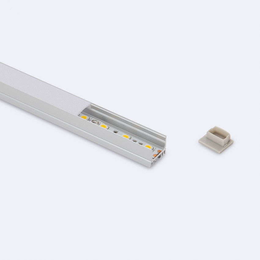 Opbouw en Hang Aluminium  Profiel 2m  voor LED Strip tot 13 mm