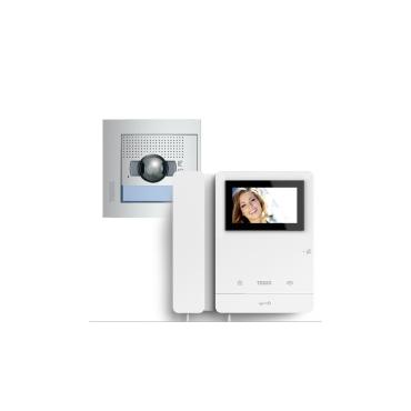 Kit Video Intercom 2  Woningen  2 draden met Bel paneel SFERA NEW en Monitor Serie 8 TEGUI 378112 Wit