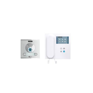 Video-intercom kit 2 deurbellen CITY VEO 4,3" DUOX Plus WIFI 2L FERMAX 94421 Wit