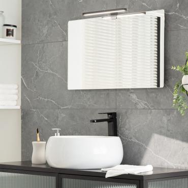 Armatuur Carl 5W Zwart voor Badkamer Spiegel 3000K
