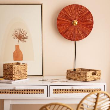 Wandlamp Rafia Kanga Terracotta