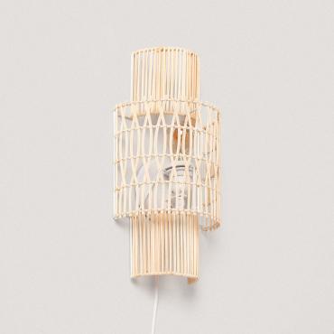 Wandlamp Gevlochten Papier Masego ILUZZIA Natuurlijk