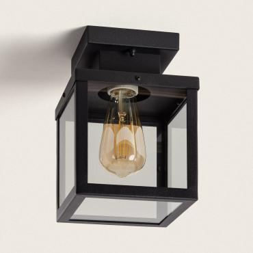 Plafondlamp Outdoor Stainless Steel Theia Zwart