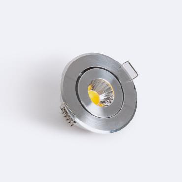 Downlight LED 1W COB Richtbaar Rond Zilver Zaagmaat Ø 45 mm Verschillende opties