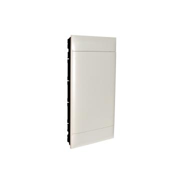Practibox S Inbouwdoos voor Geprefabriceerde Scheidingswanden Gladde Deur 4x18 Modules LEGRAND 137069 Wit
