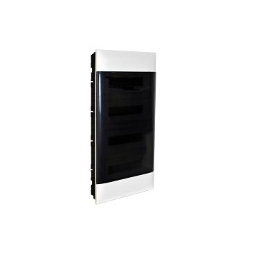 Inbouwdoos Practibox S voor Geprefabriceerde Scheidingswanden Transparante Deur 4x18 Modules  LEGRAND 137079 Wit
