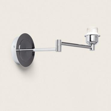 Wand Armatuur met Fitting Kanpi Zilver