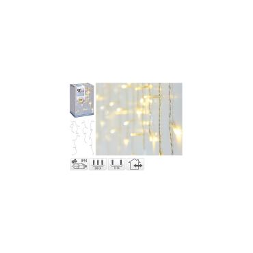LED Slingergordijn Outdoor 3m Transparant  Carámbano 2700K