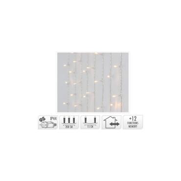 Gordijn Outdoor van LED Snoeren  480LEDS 2m Transparant 2700K