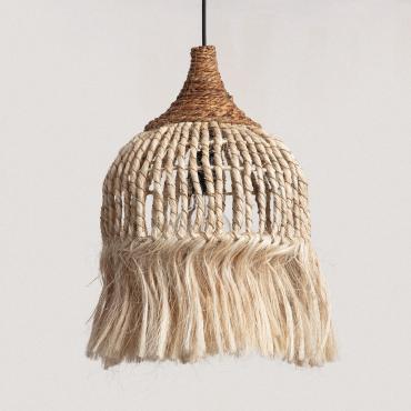 Hanglamp Rotan en Ramie Kempo Nabir ILUZZIA Zwart