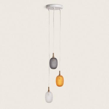 Hanglamp  Glas Shalim Mat Wit