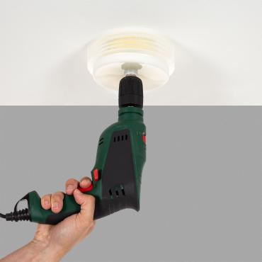 Gatenzaag / Boorkroon voor Downlight met stofopvang Diverse Diameters Geel
