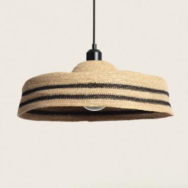 Hanglamp van Natuurlijke Vezels Daya Zwart