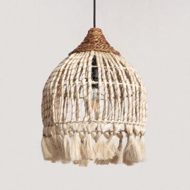 Hanglamp Rotan en Ramie Kempo Buki  ILUZZIA Natuurlijk