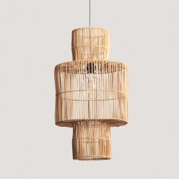 Hanglamp  van Rotan Bonghani ILUZZIA Natuurlijk Textiel