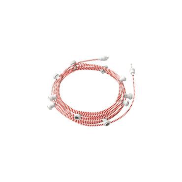 Licht slinger  Outdoor Lumet System 12,5m met 10E27 Fittingen Wit Creative-Cables CATE27B125 Beige