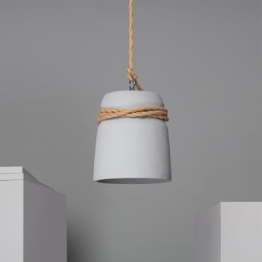 Hanglamp  Cement en Touw Dawan Grafietgrijs