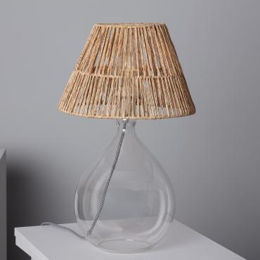 Tafellamp Jute en Glas Aurora Natuurlijk