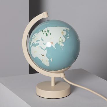Tafellamp  Wereldbol Lichtbruin