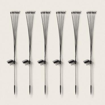 Pack van 6 Spikes LED Solar Outdoor LightningBug 3000K