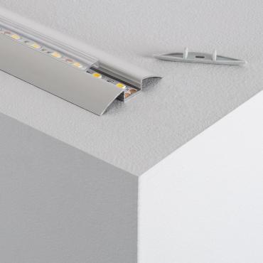 Aluminium Profiel Halfrond Opbouw 1m voor LED Strip tot 12 mm Transparante Cover