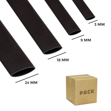 Set Krimpkous  4 Diameters Zwart 3:1 Zwart