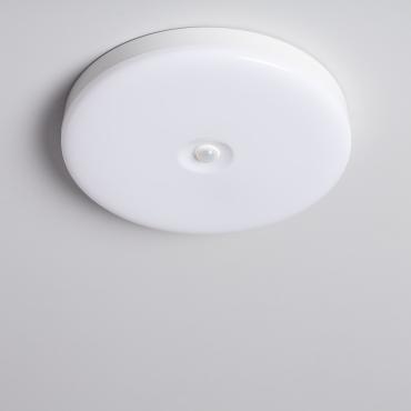 Plafondlamp LED 18W Ø290mm  No Flicker met PIR Bewegingssensor en Schemeringsensor Wit