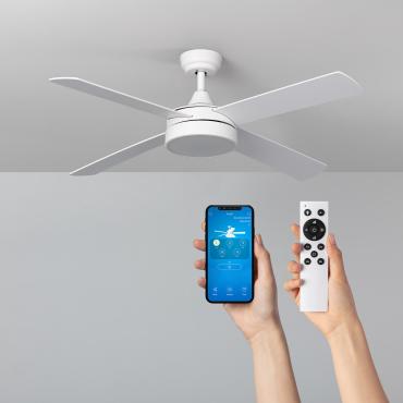 Stille Plafondventilator Timor Wit 132cm Motor DC WiFi Wit