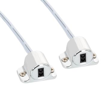 Dubbele Sensor voor kastdeuren 12/24V DC Zilver