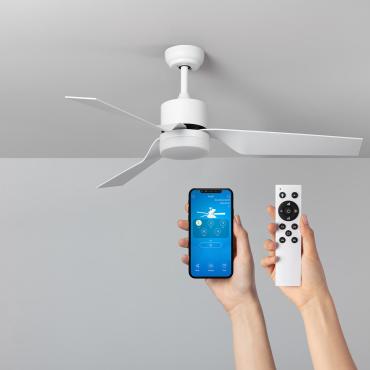Stille Plafondventilator Minimal PRO Wit 132cm Motor DC WiFi Wit