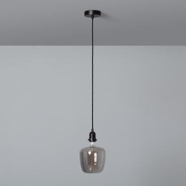 Textiel Kabel Gevlochten voor Hanglamp met Fitting Zwart Zwart