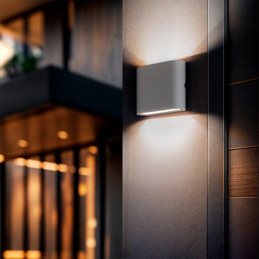 Zdjęcie produktu: Kinkiet Ścienny Zewnętrzny LED 6W z Aluminium Kwadratowy Oświetlenie Dwustronne Biały Luming 