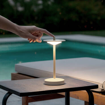 Zdjęcie produktu: Lampa Stołowa LED Przenośna na Zewnątrz Metal z Akumulatorem Estepona