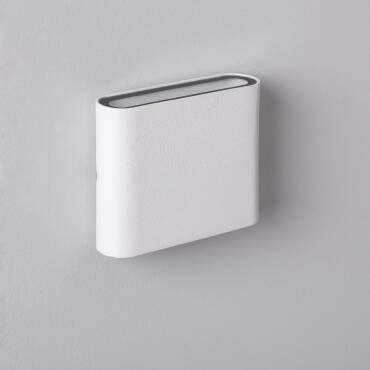 Kinkiet Ścienny Zewnętrzny LED 6W z Aluminium Kwadratowy Oświetlenie Dwustronne Biały Luming 