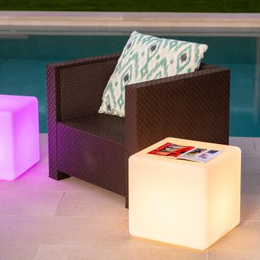 Zdjęcie produktu: Sześcian Cuby LED RGBW z Możliwością Ładowania 40cm