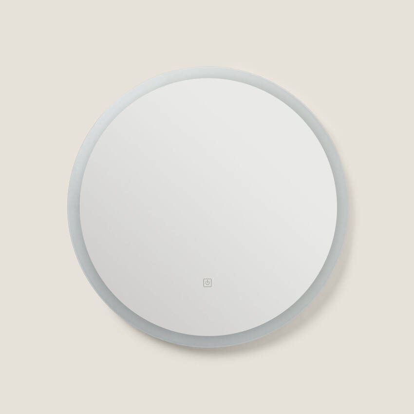 Minna Anti-Fog Bathroom Mirror with LED Light Ø60 cm
