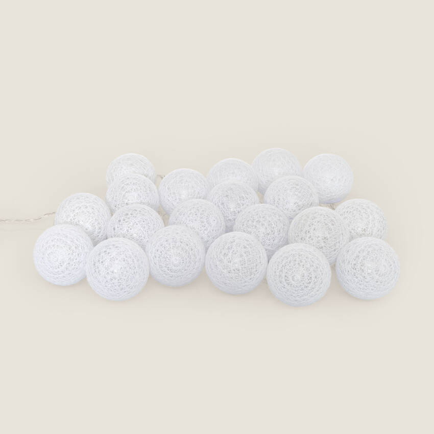 White LED Chain of 20x Balls