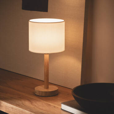 Product photography: Folgosa Portable Wooden LED Table Lamp with USB Rechargeable Battery
