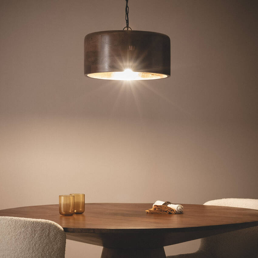Celesta Wooden Pendant Lamp ILUZZIA 