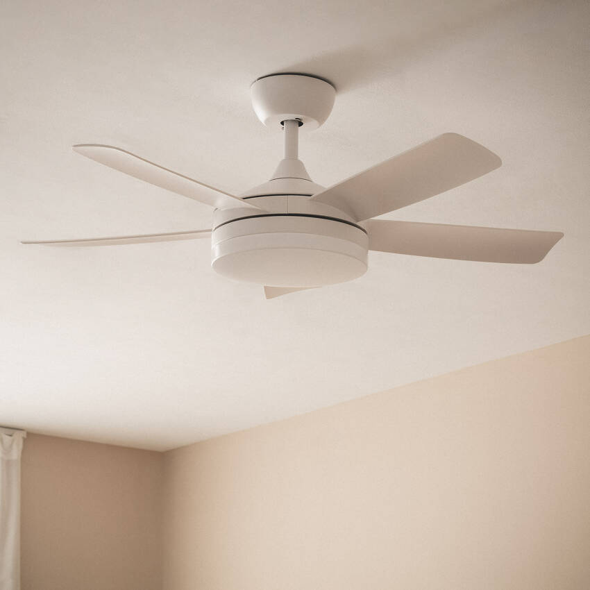 Patroclo Silent Ceiling Fan with DC Motor in White 106cm 