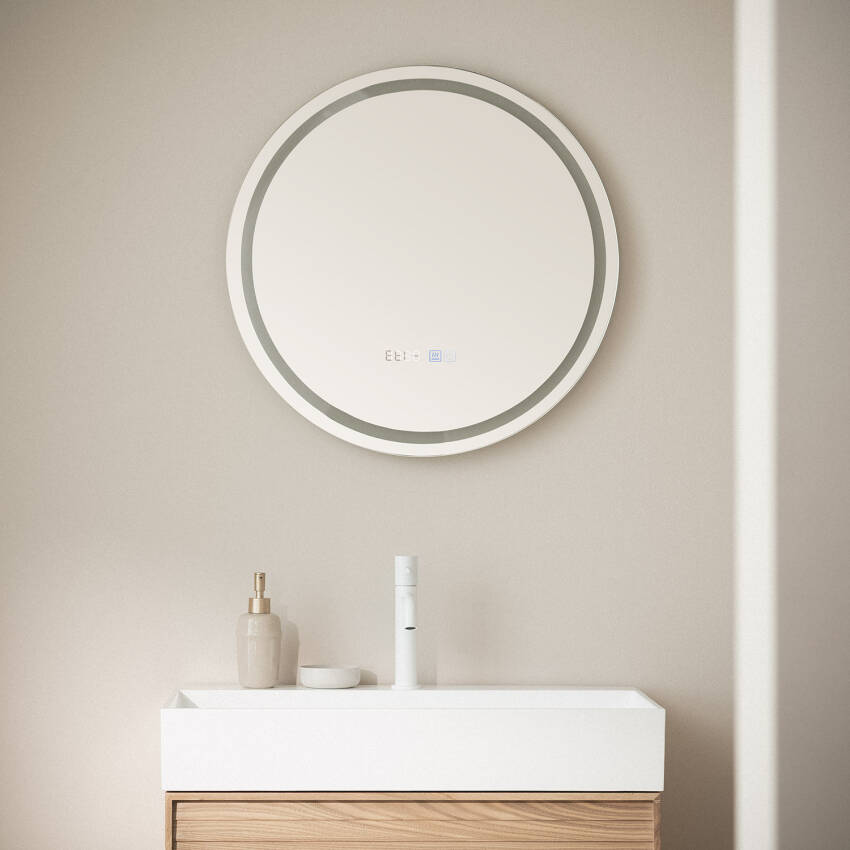 Stiniva Anti-fog Tactile LED Decorative Mirror Ø60cm