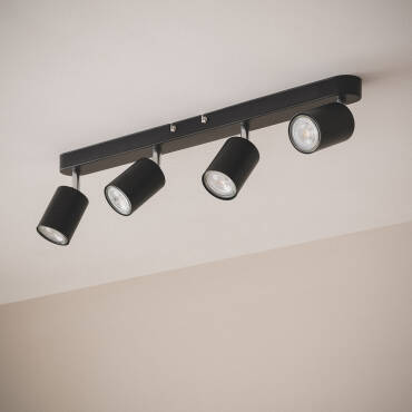 Product photography: Albus Black Large 4 Spotlight Metal Directional Ceiling Lamp