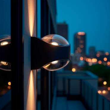 Adelfa 12W Aluminium Double Sided Outdoor LED Wall Lamp 