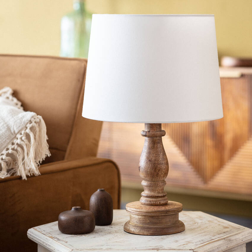 Chess Wooden Table Lamp ILUZZIA 