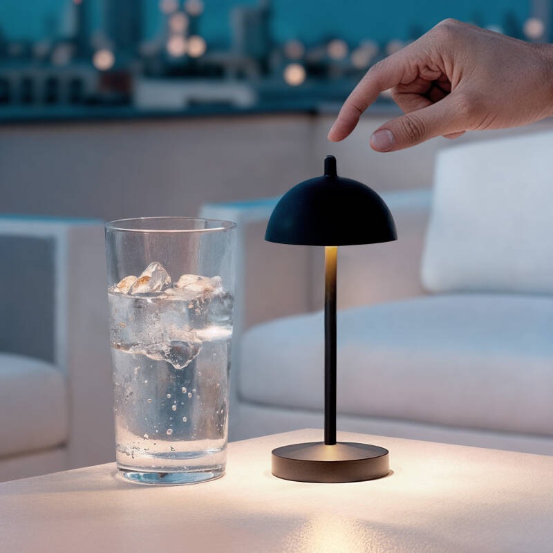 Pirinoa Portable Outdoor Metal LED Table Lamp with Rechargeable Battery