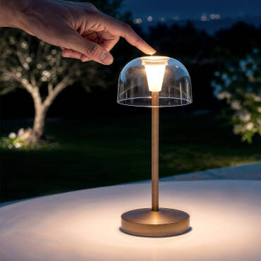 Lendora Portable Outdoor Metal LED Table Lamp with Rechargeable Battery 