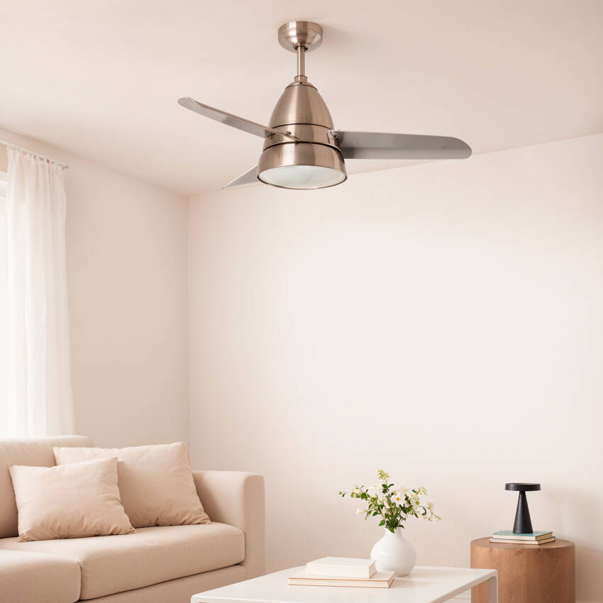 Industrial Silent Ceiling Fan with DC Motor Silver 91cm