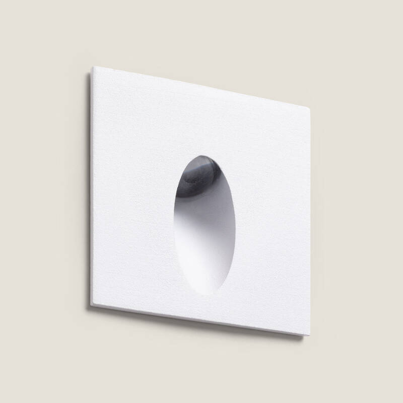 Adam 3W Square Aluminium Outdoor Recessed LED Wall Light